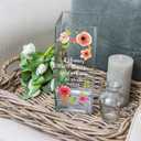 Personalised Printed Vase Pink Floral 4"x4"x8"