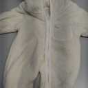 Newborn Baby Bear Outfit With Fold-Over Mittens and Footies Girls Boys Winter Fleece Clothes Hooded Romper Snowsuit (0-3 Months, Thickened-white)