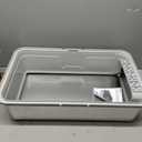 High-Sided Stainless Steel XL Cat Litter Box for Cats