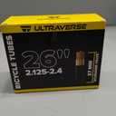 Ultraverse 26" Bike Inner Tubes 26 x 2.125-2.40 – Butyl Rubber Bicycle Tubes with Schrader Valve – Compatible with Mountain, Cruiser, City & Kids Bikes – Set of 2