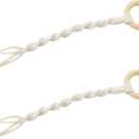 2PCS Hand Woven Hanging Basket Extender Plant Hangers Cotton Cord Decorative Arrangement Hanging Cord for Ceiling Walls Fences Balcony Decorations Hanging Planters Plants
