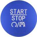 LECART Start Stop Button Cover Fit for Jeep Grand Cherokee 2024-2014, Blue Keyless Ignition Button Trim Sticker, Auto Interior Accessory