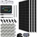 Renogy 400W 12V RV Solar Panel Kit, 4*100 Watt Monocrystalline Solar Panel, Adventurer 30A LCD PWM Charge Controller, BT1 Bluetooth Module,Mounting Brackets, Y-Connectors, Cables for Off-Grid System