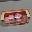 Valentines Day Metal Farm Truck with 2 Hearts, Valentines Decorations Vintage Love Romantic Tiered Tray Decor Mini Diecast Pickup Truck Model for Tabletop Shelf Table Dcor 4.8inch (Pink)