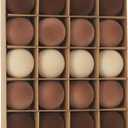 20 pcs Velvet Ornaments for Christmas Tree, 2.36 inch Flocked Christmas Balls Set Assortment for Xmas Tree Holiday Decor Multicolor (Beige/Brown/Light Coffee)