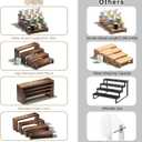 4 Set Wooden Tiered Risers Display Stands for Vendor Events,Stackable Wood Cupcake Display Stand,Farmhouse Decor Wood Dessert Table Display Set,Vendor Booth Display Items,Food Display Risers for Party