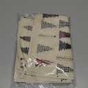 Artoid Mode White Xmas Tree Christmas Placemats Set of 6, 12x18 Inch Winter Table Mats for Party Kitchen Dining Decoration (Red/Beige)