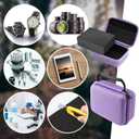 Relaxweex EVA Hard Case with Customizable Foam 13.5 x 9.8 x 5.5 Inch Protective EVA Carrying Case Shockproof Outdoor for Camera, Digital Products, Electronic Instruments with Knife, Purple