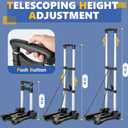 Gorpuire Small Folding Hand Truck Dolly with 2 Wheels, Foldable Luggage Cart, Lightweight Aluminum Collapsible Trolly Portable Dolly for Moving Airport Travel Use