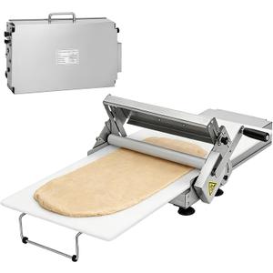 Folding Dough Sheeter 40.9"x15.5" for Bread and Pastries (2 Rolling Boards) | Manual Stainless Steel Dough Machine, Adjustable Thickness, Portable Manual Sheeter Machine