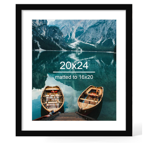 Hongkee 20x24 Picture Frame, Black Wood Style, Wall Mounting