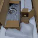 Wall Hung Basin Sink Small Cloakroom Basin Rectangle Ceramic Wash Basin Left Hand with Tap & Drain, (Art Deco)