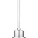 Emak Brushed Nickel Pendant Lights, Modern 8 Inch Clear Glass Pendant Light Fixtures for Kitchen, Bathroom, Bedroom, Dining Room, PL122-BN-CG