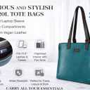 ECM 3pcs Vegan Tote Set for Women-Stylish Top Handle Laptop Bag Purse Sling Handbag Cosmetic Pouch bag-Travel Work Leisure