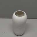 Ceramic Vase for Flowers  Modern Small Ribbed Textured Flower Vase for Home Decor, Pampas Grass, Decorative, Farmhouse, Coffee Table, Kitchen Centerpieces, Bookshelf and Home Living (White)