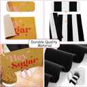 Duraaamo Set of 2 Hey Sugar Doormat Valentines Day Welcome Door Mat Black and White Striped Doormat with Non Slip Rubber Backing Rug for Home Bathroom Kitchen Entrance Front Door