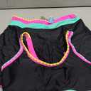popvil High Waisted Bikini Sets for Women Tummy Control Swimsuits 3 Piece Bathing Suits Neon Swimwear with Skirt 2026, Black Large