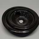 GE Black Stove Drip Pans, 10% Energy Save by Enamel Spraying Prevent Bending and Rust - Include 2 6'' Burner Drip Pans and 2 8'' Drip Bowl