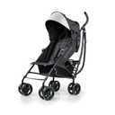 3Dlite Convenience Stroller,Jet BlackLightweight Stroller with Aluminum Frame,Large Seat Area, 4 Position Recline, Extra Large Storage Basket Infant Stroller for Travel&More