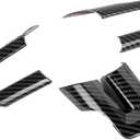 Steering Wheel Cover Trim for Ford Mustang Accessories 2015 2016 2017 2018 2019 2020 2021 2022 2023 Car Interior AccessoriesCarbon Fiber (Black Carbon Fiber)