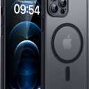 TOCOL for iPhone 12 Pro Max Case, Upgraded Full Camera Protection, Compatible with Magsafe, Drop Protection, Translucent Magnetic Matte Phone Case for iPhone 12 Pro Max 6.7 inch (Black)