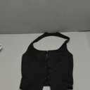 Milumia Women's Backless Halter Crop Top Y2K Bow Front Cut Out Sleeveless Going Out Tank Tops Black XX-Small