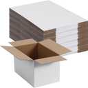 Small Shipping Boxes 10x6x6 Inch set of 40, White Corrugated Cardboard Boxes for Small Business, Mailing, Moving and Storage