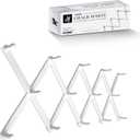 Expandable Wooden Coat Rack Hanger - Large Accordion Hanger with Expanding Pegs | Hand Made Modern Wooden Hat Rack for Wall | Hang Coat, Jacket, Hat | Wall Rack  14 Hook, Chalk White