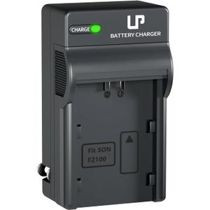 NP-FZ100 Battery Charger, LP Charger with LED Lights Display, Compatible with Sony A9 A9R A9S A9II A7C A7CII A7SIII A7III A7RIII A7RIV A7IV A6600 A6700 ZV-E1 Cameras, Battery Charger for Sony np-fz100