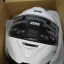 LEM Motorcycle Helmets Full Face for Men, Motorcycle Helmet for Adults, DOT Certified, PINLOCK & DVS Dual Vision, Motorcycle Street Bike Helmet, Bluetooth Speaker Pockets White XX-Large VZN FP09