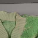 Cardigan Sweater for Women Colorblock Button Down V Neck Knit Sweater Cardigan Loose Short Coat Shrug Outerwear (Green,Large)