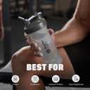 BlenderBottle Shaker Bottle Pro Series Perfect for Protein Shakes and Pre Workout, 28-Ounce, Full-Color Grey