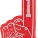 Giant Foam Finger 18 Inch- Number 1 Universal Foam Hand for All Occasions - Cheerleading for Sports - Exciting Vibrant Colors use as Celebration Pom Poms- Great for Sports Events Games School Business (Red)