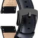 Leather Watch Bands Quick Release, Elegant Top Grain Leather Watch Straps for Men & Women, Choice of Color & Width - 18mm, 19mm, 20mm, 21mm or 22mm Wristbands Bracelet for Watch & Smartwatch