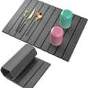 Large Stone Dish Drying Mat for Kitchen Counter, Eco-friendly, Instant Drying Pad,Diatomaceous Earth Water Absorbing Mat, Foldable and Super Absorbent Dish Drying Stone Mat, 24"16"