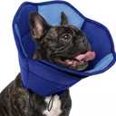 Dog Cone - Soft Cone for Dogs to Stop Licking, Pet E-Collar Alternative After Surgery, Adjustable Pet Recovery Collar for Wound Healing, Dark Blue Small