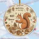 Squirrel Welcome to The Nut House 2 - Squirrel Gifts Decor for Women Men - Christmas Ornaments - Christmas Decorations - 3.6 in Acrylic - Housewarming Gifts for Couples - New Home Ornament 2 Pack Assorted