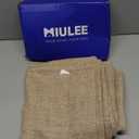 MIULEE Taupe Linen Curtains 84 Inch Length 2 Panels for Bedroom Living Room, Soft Thick Linen Textured Natural Window Drapes Semi Sheer Light Filtering Back Tab Rod Pocket Burlap Look Decor