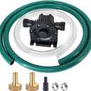 Self-Priming Mini Hand Drill Water Transfer Pump Kit with Suction and Discharge Hose for Water, Oil, and Fluid Transfer