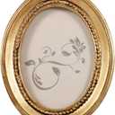 Small Oval Antique Photo Frame Vintage Picture Frame European Style Farmhouse Resin for Wall Gallery Tabletop Photo Display Retro Home Decor 10.50X8.0X1.10cm