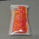 2 x Glow in The Dark Party Supplies 2Packs Neon Party Decorations 6.6 x 6.6 ft Fluorescent Macaron Orange Pink Tinsel Foil Fringe Curtains Glow Photo Booth Prop Backdrop Streamer Birthday Party Decor