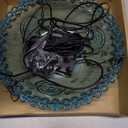 Solar Bird Bath Hanging with Fountain for Outdoors, Solar Powered Hanging Outdoor Water Fountain, Bird Bath with Solar Fountain for Garden, Patio, Yard, Deck (Blue)