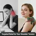 Neck Massager with Heat, Electric Shiatsu Neck and Shoulder Massager with Fingers - Use 5V/2A Standard USB Charger Only
