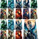 Generic Dragon Party Treat Bags: 24 Pcs with Stickers, Dragon Themed Birthday Party Favor Bags, 8.3 x 4.72 x 2.7 inches