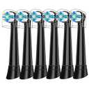 6 PCS IO Replacement Heads Compatible with Oral B IO 2 3 4 5 6 7 8 9 10 Series Electric Toothbrush, Medium Bristles Replacement Heads Compatible with Oral B IO (Black)