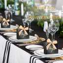 Wesiti 80 Packs Small Thank You Gift Bags,Coquette Bowknot Party Favor,Bow Ribbon Boxes for Wedding Bridal,4.5 x 1.8 x 3.9 in (Black Foil)