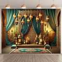 10x8 feet Eid Moroccan Backdrops Arabian Nights Party Muslim Festivals and Ramadan Decorations Ramadan Photography Studio Portrait Photography Backdrops