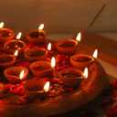 Diyas for Puja Clay Diya Diwali Diyas - Diyas for Pooja with Cotton Wicks [42 Pcs] Mitti Earthern Terracotta Diya - Diwali Decoration Indian Gift Items Hashcart
