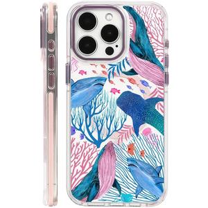 ZHEGAILIAN Case for iPhone 17 Air,[Compatible with MagSafe] - Pink,Wireless Slim Clear Shockproof Protective Cover for Women GirlCoral Jellyfish Whale Shark