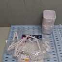 Peg Board Combination Kit, 4 Pegboards with 20 Accessories, Pegboard Wall Organizer for Office, Nursery & Home Storage, Key Holder, 25.6"x25.6"  Nail-Free InstallationBlue